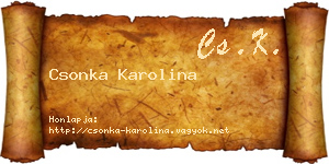 Csonka Karolina névjegykártya